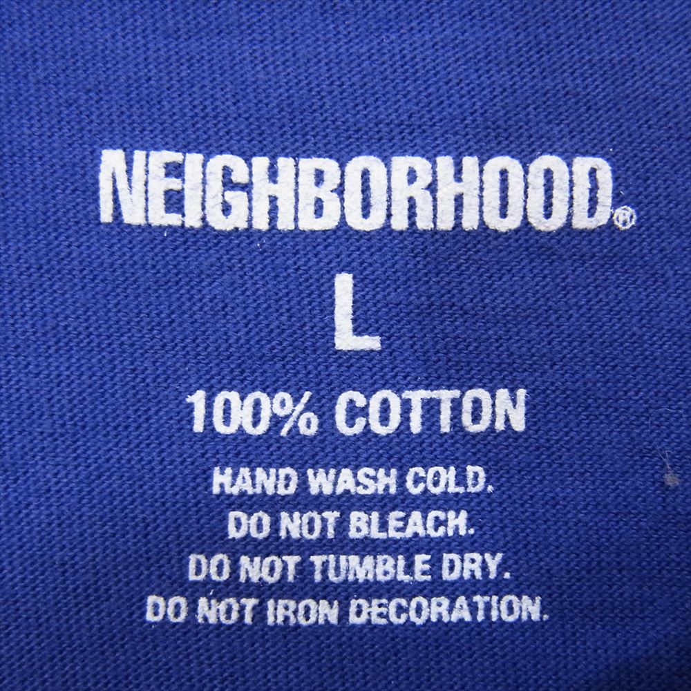 NEIGHBORHOOD ネイバーフッド 24SS 241PCNH-ST24 NH . TEE SS-24 イーグル ロゴ プリント半袖 Tシャツ ブルー系 L【美品】【中古】