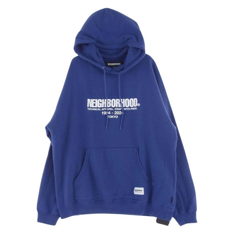 NEIGHBORHOOD ネイバーフッド 24SS 241FPNH-CSM04 CLASSIC SWEAT PARKA フロント ロゴ プリント プルオーバー スウェットパーカー パープル系 L【中古】