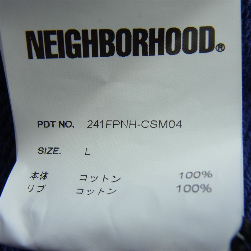 NEIGHBORHOOD ネイバーフッド 24SS 241FPNH-CSM04 CLASSIC SWEAT PARKA フロント ロゴ プリント プルオーバー スウェットパーカー パープル系 L【中古】