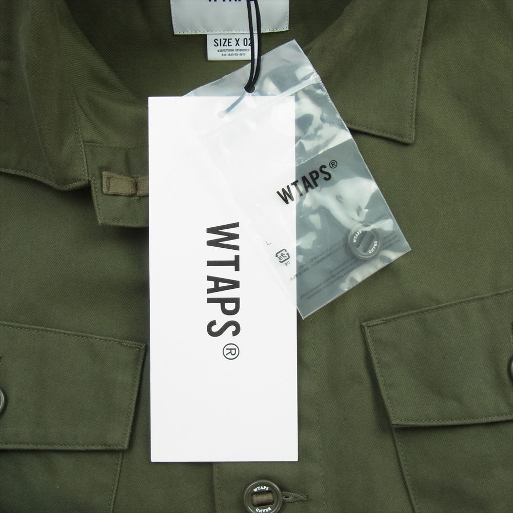 WTAPS ダブルタップス 23AW 232BRDT-SHM01 CBW LS COTTON TWILL BDUタイプ ロングスリーブ コットン ツイル 長袖 シャツ カーキ系 X02【美品】【中古】