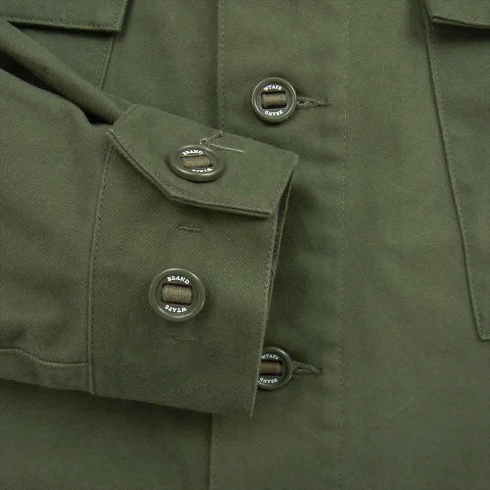 WTAPS ダブルタップス 23AW 232BRDT-SHM01 CBW LS COTTON TWILL BDUタイプ ロングスリーブ コットン ツイル 長袖 シャツ カーキ系 X02【美品】【中古】