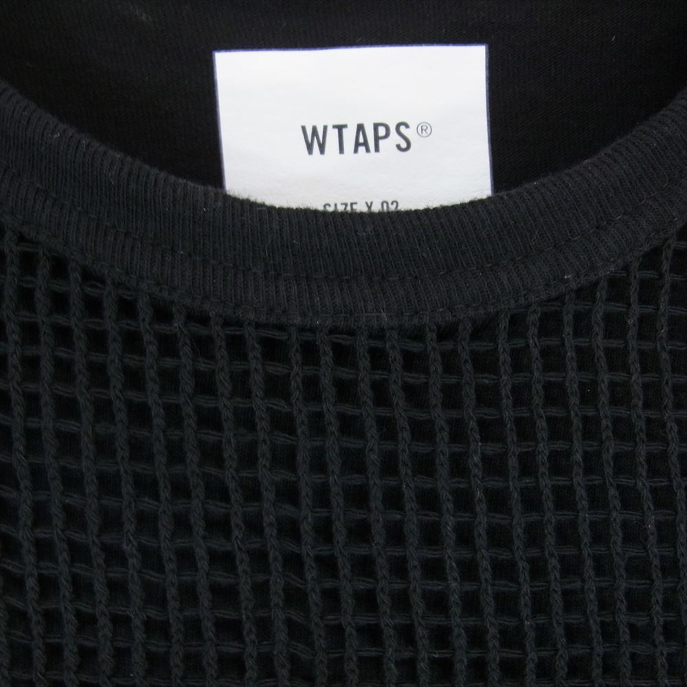 WTAPS ダブルタップス 24SS 241ATDT-CSM11 GHILL LS COTTON LLW ギル レイヤード メッシュ カットソー  ブラック系 X 02 【美品】【中古】