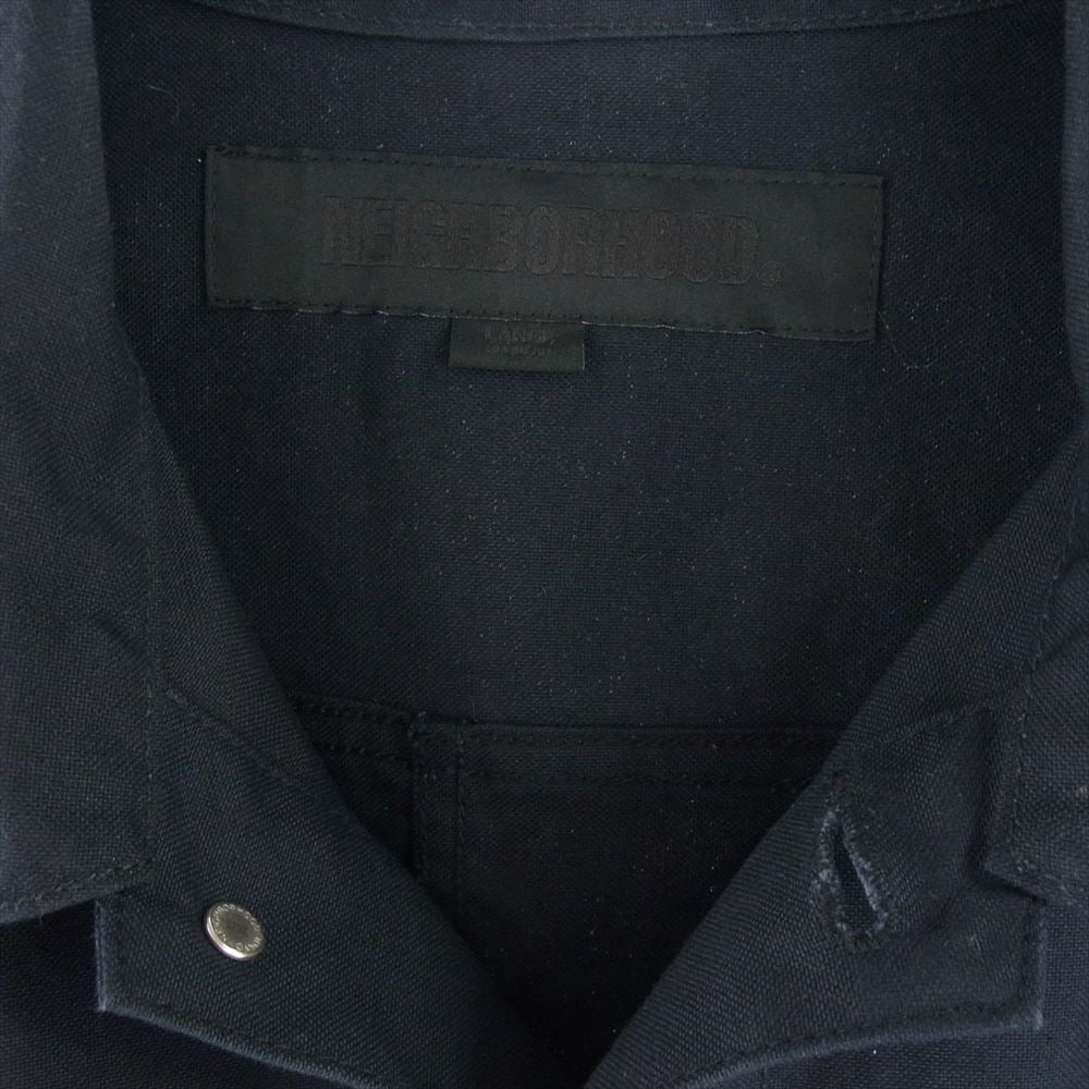 NEIGHBORHOOD ネイバーフッド 24SS 241UTNH-JKM01 BLACK&WHITE COLLECTION TYPE-2 JACKET 高密度ダック生地 ワーク ジャケット ブラック系 L【極上美品】【中古】
