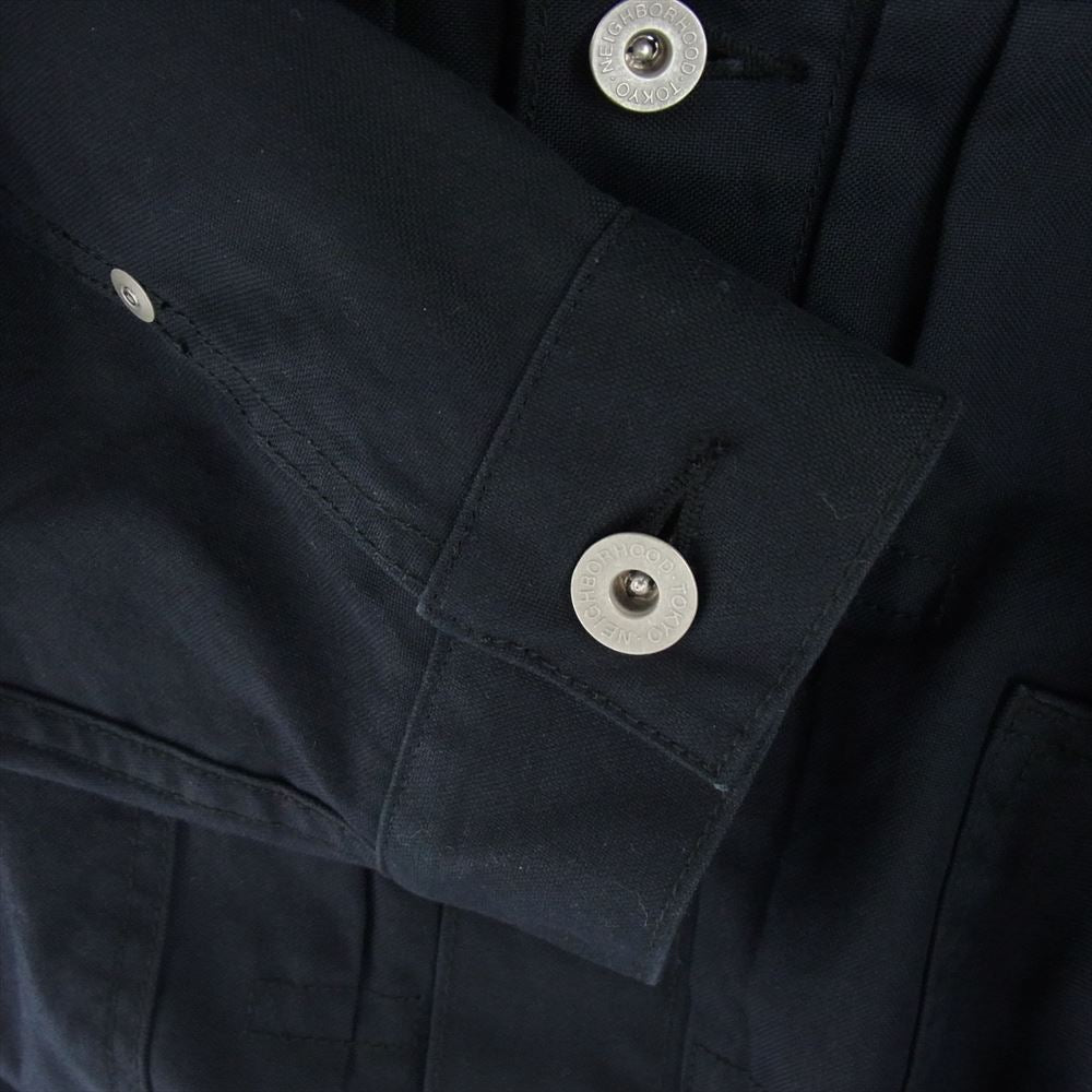 NEIGHBORHOOD ネイバーフッド 24SS 241UTNH-JKM01 BLACK&WHITE COLLECTION TYPE-2 JACKET 高密度ダック生地 ワーク ジャケット ブラック系 L【極上美品】【中古】