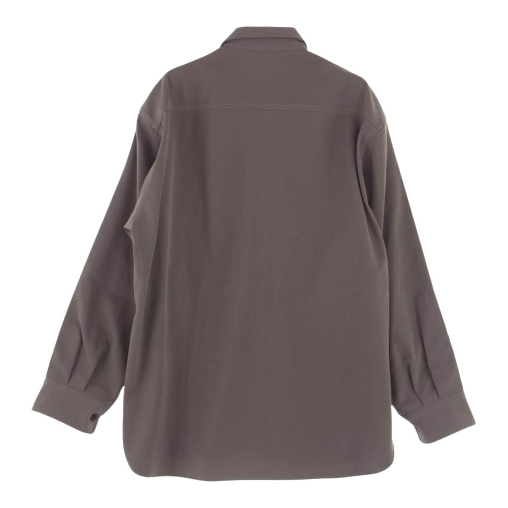 AURALEE オーラリー A9AS03MX WOOL MAX GABARDINE SHIRTS ウール マックス ギャバジン シャツ ベージュ系 4【美品】【中古】