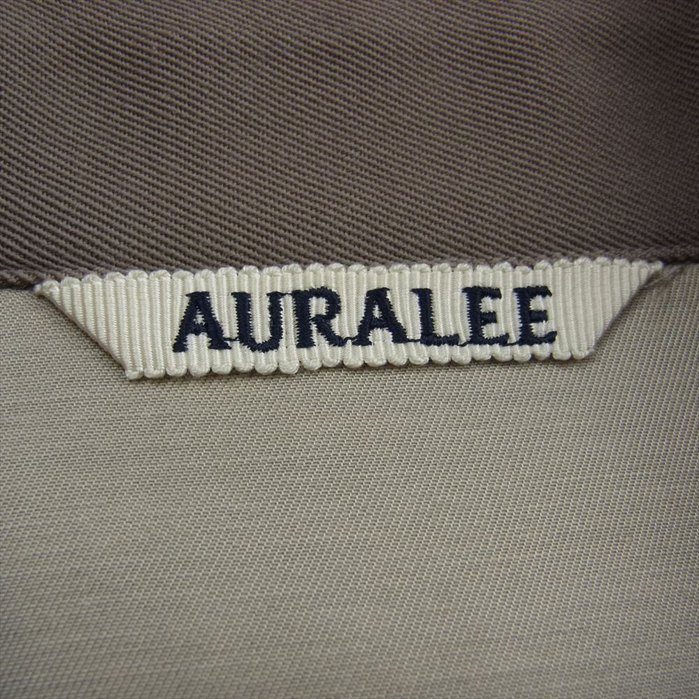 AURALEE オーラリー A9AS03MX WOOL MAX GABARDINE SHIRTS ウール マックス ギャバジン シャツ ベージュ系 4【美品】【中古】