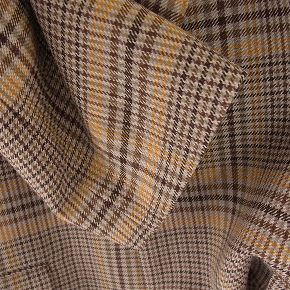 AURALEE オーラリー A9AJ01SC WOOL SERGE CHECK JACKET ウール サージ チェック テーラード ジャケット ブラウン系 4【美品】【中古】