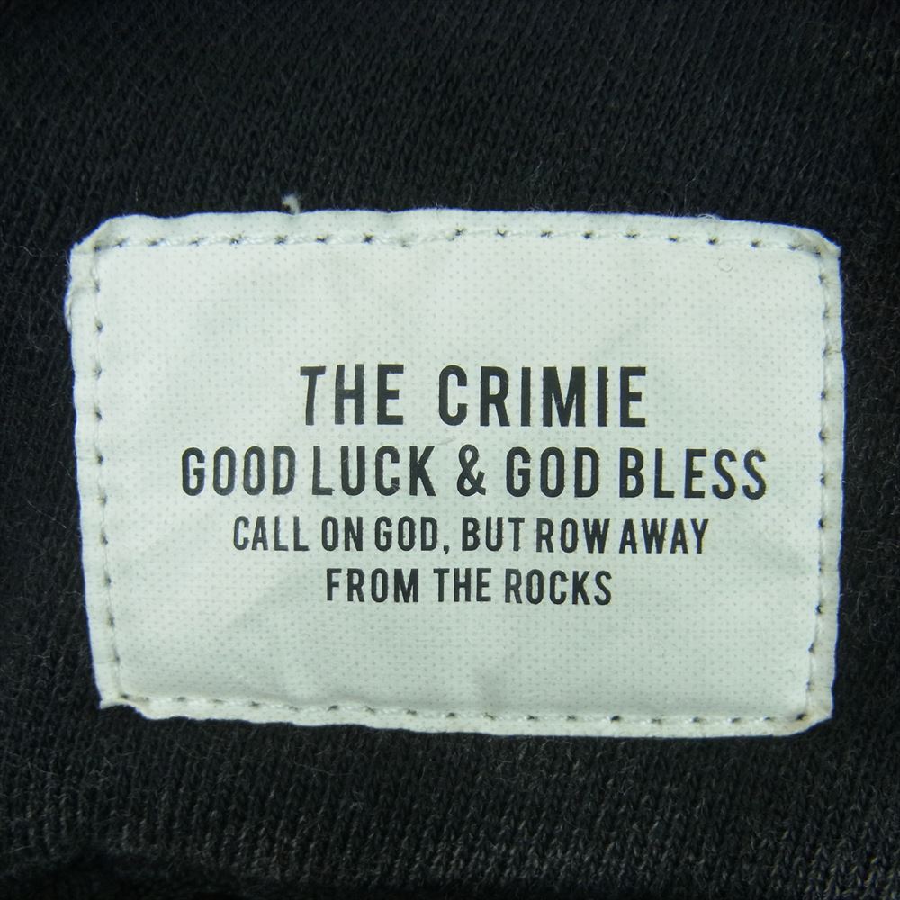 CRIMIE クライミー CR1-02A5-PL70 VINTAGE OVERDYE LETTERING ヴィンテージ オーバーダイ 後染め スウェット パンツ ブラック系 ダークグレー系 黒寄りのダークグレー系 XXL【中古】