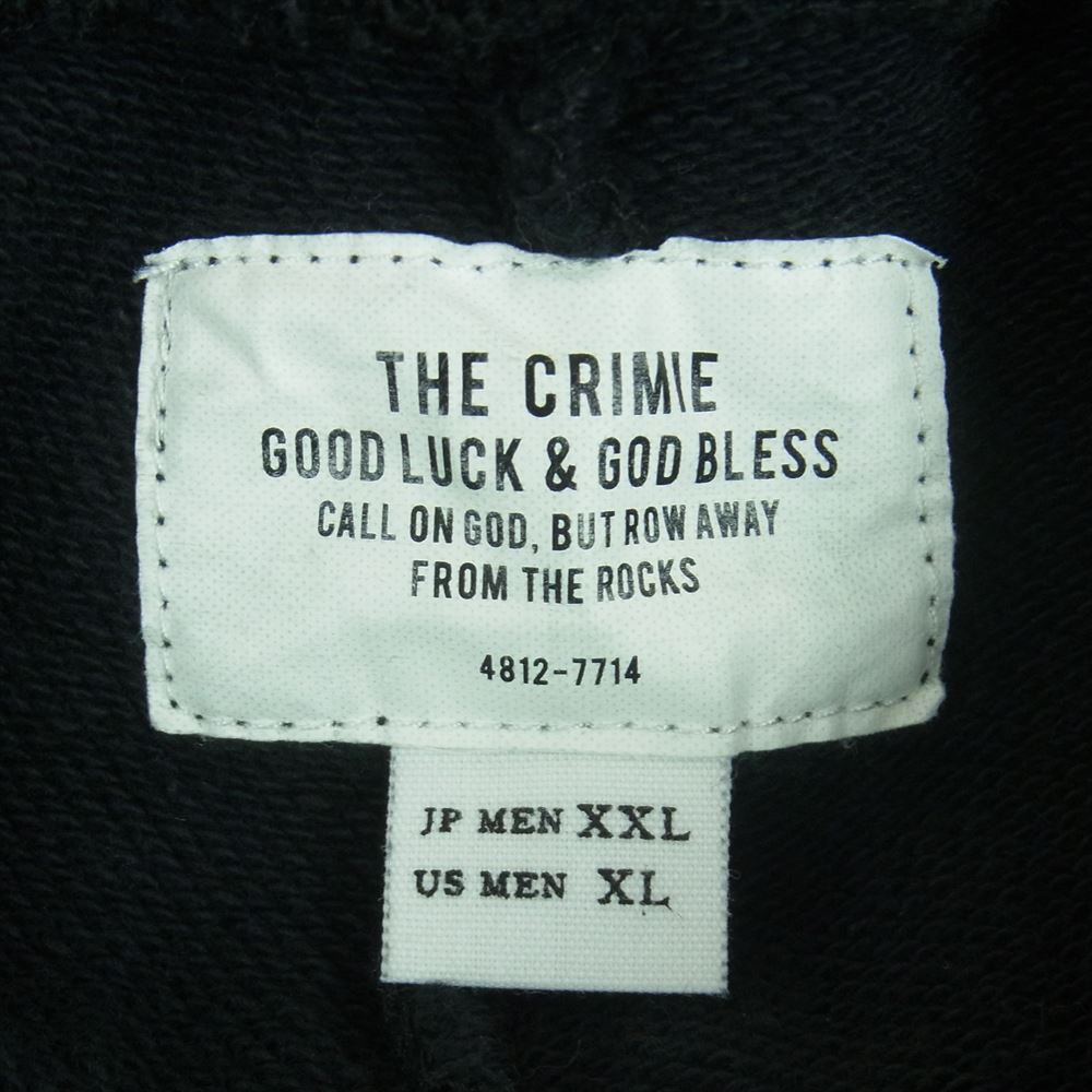 CRIMIE クライミー CR1-02A5-PL70 VINTAGE OVERDYE LETTERING ヴィンテージ オーバーダイ 後染め スウェット パンツ ブラック系 ダークグレー系 黒寄りのダークグレー系 XXL【中古】