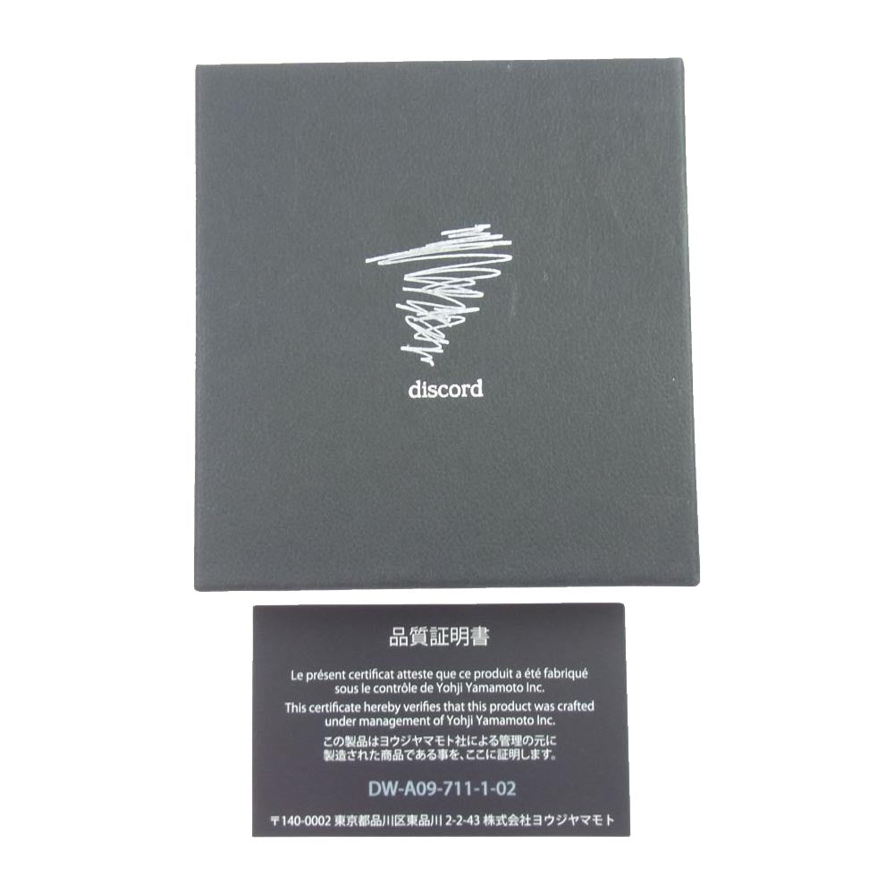 Yohji Yamamoto ヨウジヤマモト 19SS DW-A09-711-1-02 discord Yohji Yamamoto がま口 コインケース チェーン ネックレス ブラック系【中古】