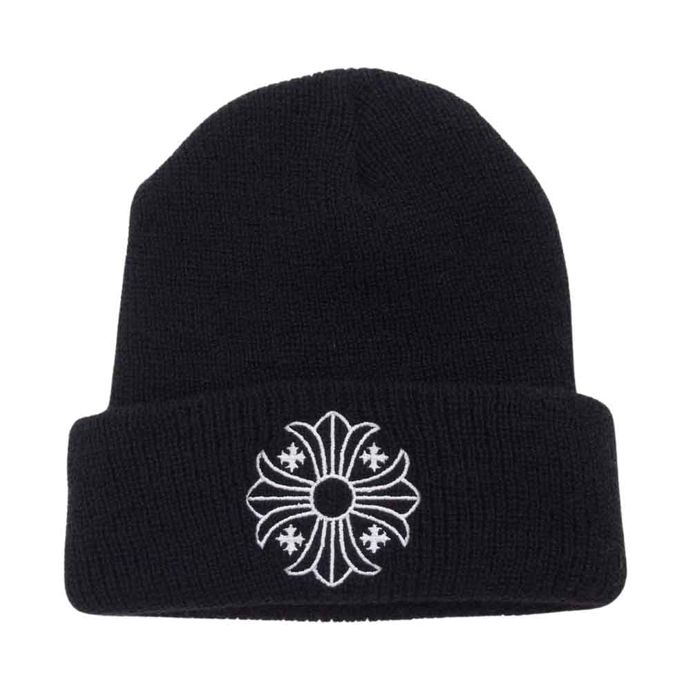 CHROME HEARTS クロムハーツ（原本無） 2238-304-4100 国内正規品 WOOL WATCH CAP CHプラス 刺繍 ウール ワッチキャップ ビーニー ニットキャップ ブラック系 OS【中古】