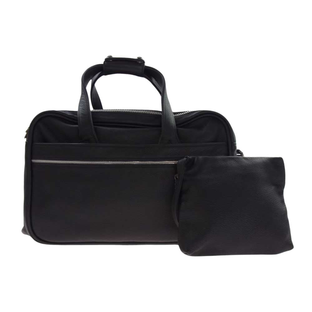 CHROME HEARTS クロムハーツ（原本無） ダイパーバッグ プレーン マザーズバック ポーチ付 2WAY ショルダー ボストンバッグ ブラック系【中古】