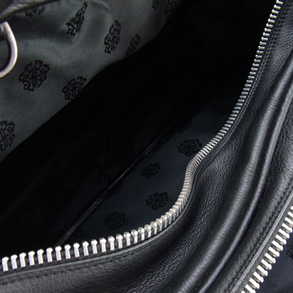 CHROME HEARTS クロムハーツ（原本無） ダイパーバッグ プレーン マザーズバック ポーチ付 2WAY ショルダー ボストンバッグ ブラック系【中古】