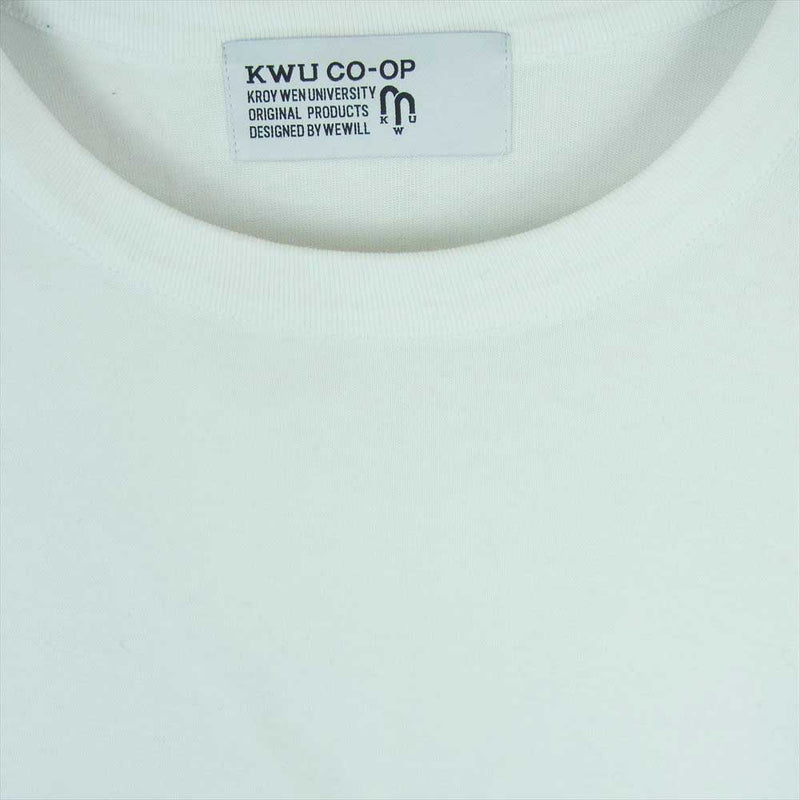 ウィーウィル KWU CO-OP ロング スリーブ 長袖 Tシャツ カットソー ホワイト系 2【中古】