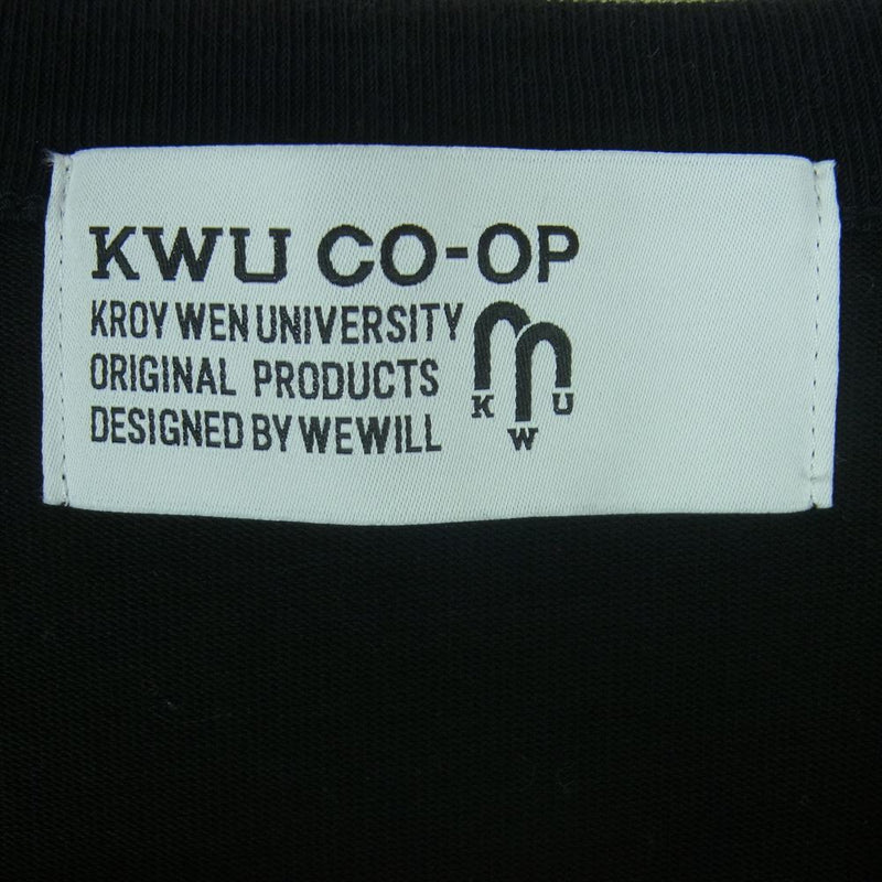 ウィーウィル KWU CO-OP ロング スリーブ 長袖 Tシャツ カットソー ブラック系 1【中古】