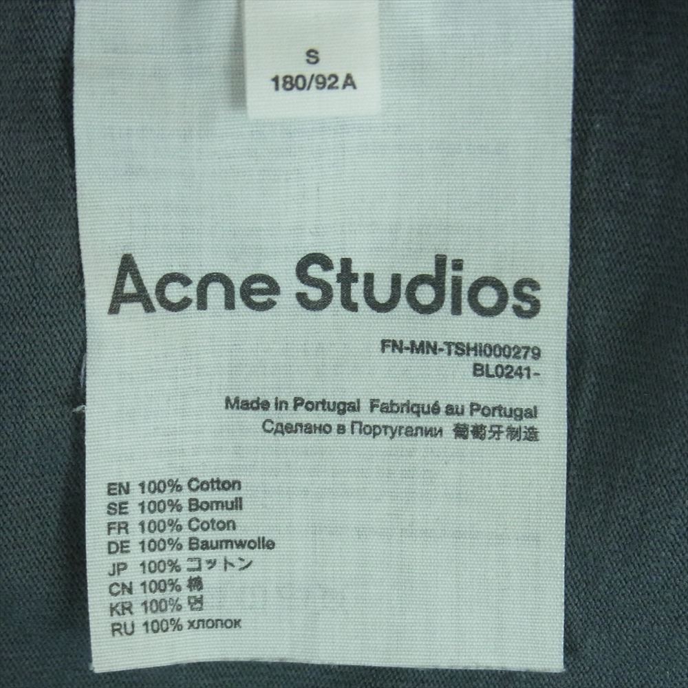 ACNE STUDIOS アクネストゥディオズ FN-MN-TSHI000279 ちびロゴ 炭黒 長袖 クルーネック Tシャツ カットソー グレー系 S【中古】