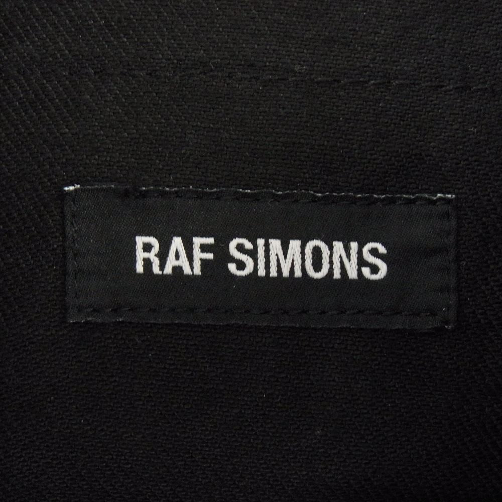 RAF SIMONS ラフシモンズ 21AW MOD.212-M245 Big fit denim shirt ロゴパッチ ビッグフィット デニム シャツ ブラック系 XS【中古】