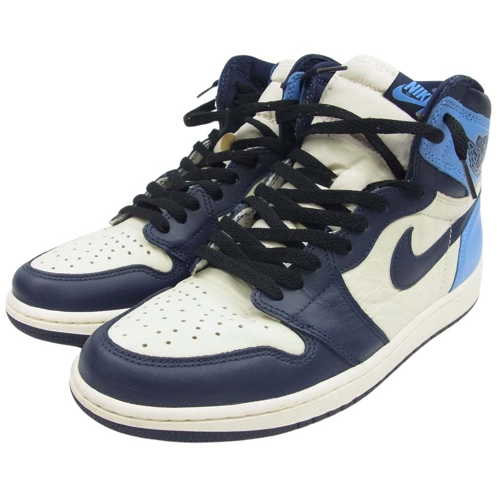 NIKE ナイキ 555088-140 AIR JORDAN 1 エアジョーダン RETRO HIGH OG OBSIDIAN レトロ ハイ オージー オブシディアン スニーカー ブルー系 27cm【中古】