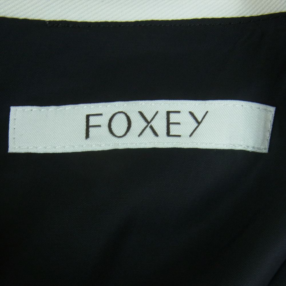 FOXEY フォクシー 襟付き ウール ノースリーブ ワンピース 日本製 ダークグレー系 38【中古】
