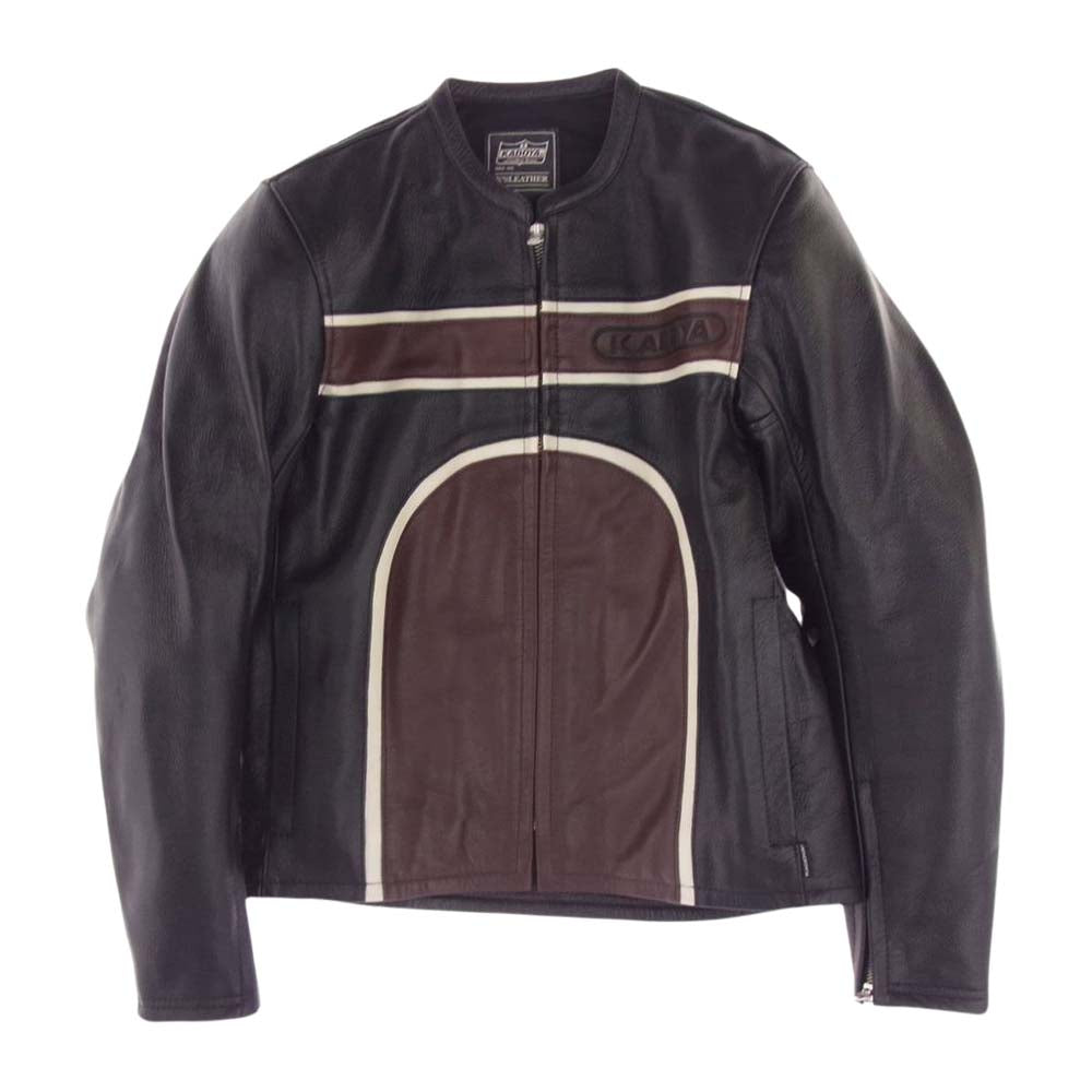 KADOYA カドヤ K’S LEATHER CHASER レザー シングル ライダース ジャケット ブラック系 ブラウン系 M【中古】