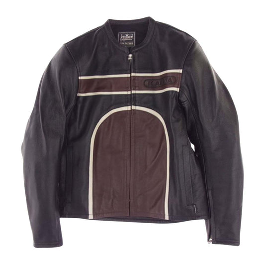 KADOYA カドヤ K’S LEATHER CHASER レザー シングル ライダース ジャケット ブラック系 ブラウン系 M【中古】