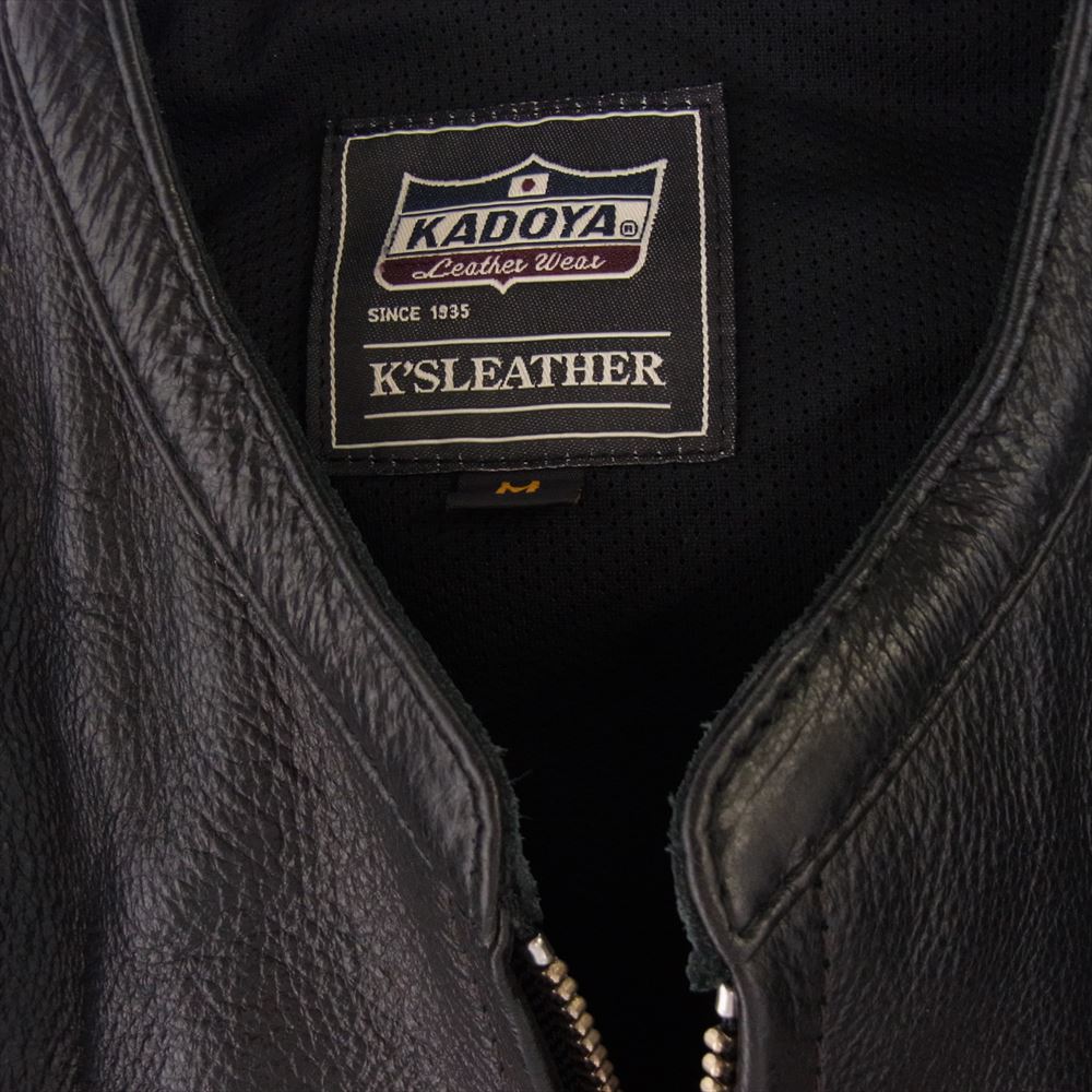 KADOYA カドヤ K’S LEATHER CHASER レザー シングル ライダース ジャケット ブラック系 ブラウン系 M【中古】