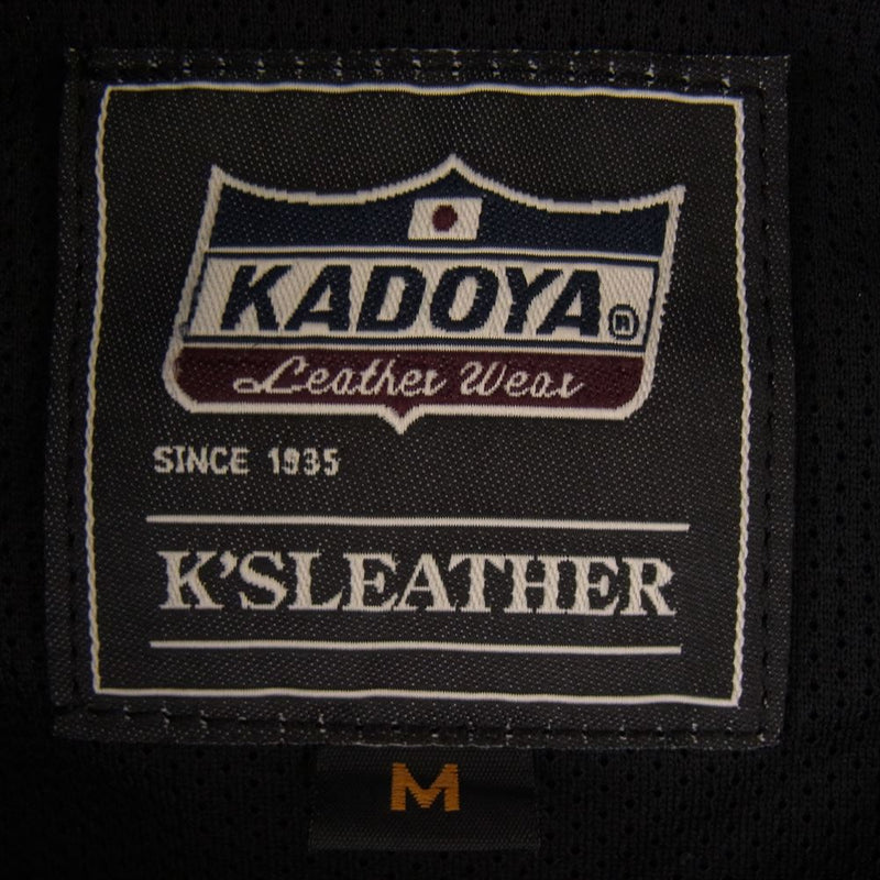 KADOYA カドヤ K’S LEATHER CHASER レザー シングル ライダース ジャケット ブラック系 ブラウン系 M【中古】