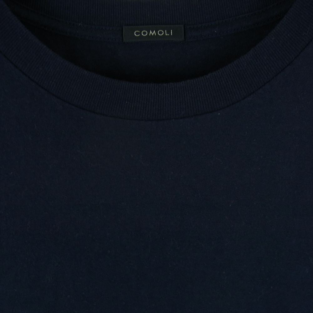 COMOLI コモリ 23SS X01-05010 空紡天竺 ノースリーブ Tシャツ タンクトップ ダークネイビー系 2【中古】
