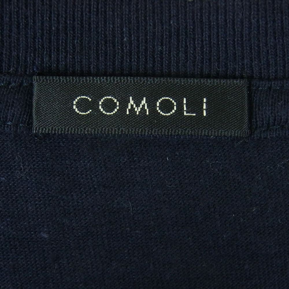 COMOLI コモリ 23SS X01-05010 空紡天竺 ノースリーブ Tシャツ タンクトップ ダークネイビー系 2【中古】