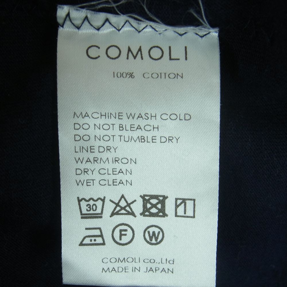 COMOLI コモリ 23SS X01-05010 空紡天竺 ノースリーブ Tシャツ タンクトップ ダークネイビー系 2【中古】