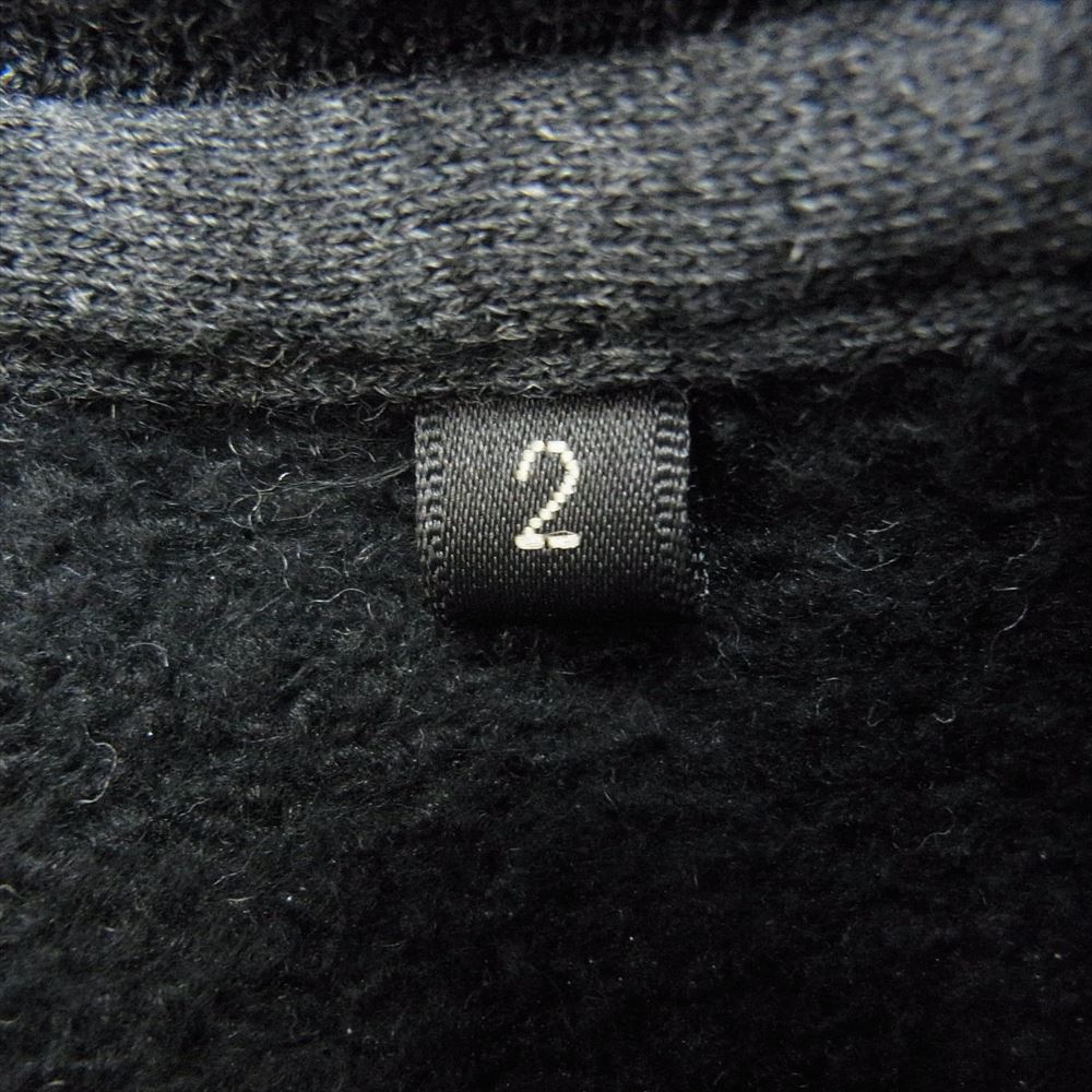 COMOLI コモリ 23AW Y03-05010 W/C/Si ウール カシミヤ シルク 長袖クルー クルーネック スウェット トレーナー チャコール グレー系 2【中古】