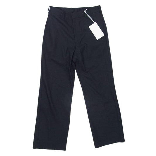 ポート バイ アーク PO13-P001 Wool Denim Chambray Trousers ウール トラウザーズ パンツイージー スラックス ブラック系 1【極上美品】【中古】