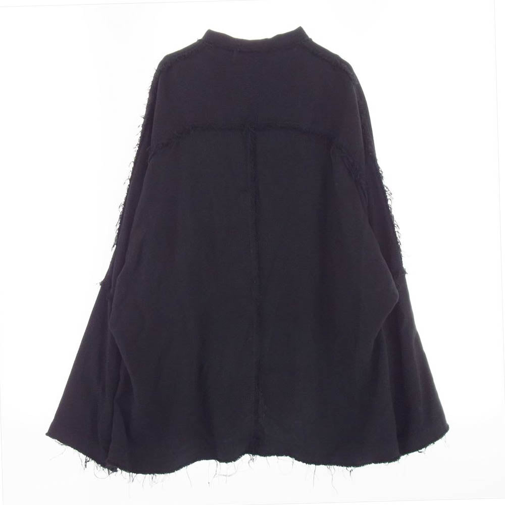 Yohji Yamamoto ヨウジヤマモト UV-J04-034 S'YTE サイト C/RY LINEN-BLEND KALZE JACKET 断ち切り テーラードジャケット ブラック系 3【中古】