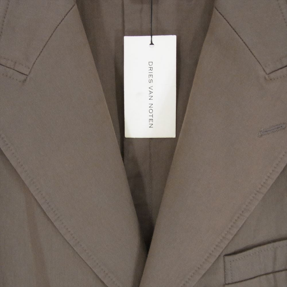 DRIES VAN NOTEN ドリスヴァンノッテン BURKE 5175 BLA M.W.JACKET ピークドラペル テーラード ジャケット ブラウン系 48【中古】