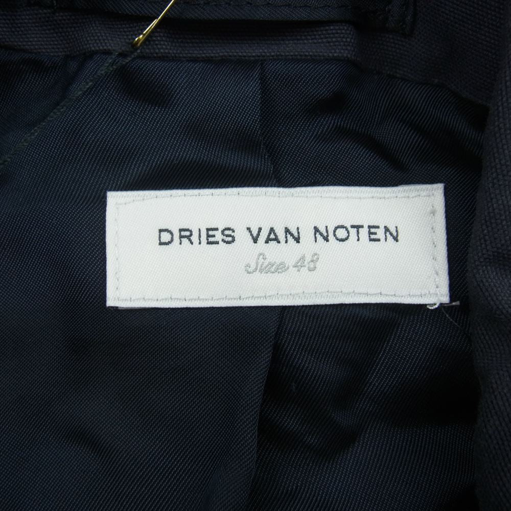 DRIES VAN NOTEN ドリスヴァンノッテン BURKE 5175 BLA M.W.JACKET ピークドラペル テーラード ジャケット ネイビー系 48【中古】