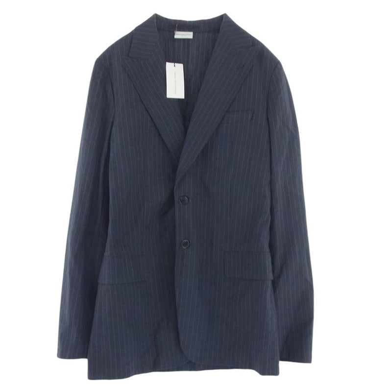 DRIES VAN NOTEN ドリスヴァンノッテン BIARRITZ 5173 DESB M.W JACKET ピークドラペル ストライプ テーラード ジャケット ダークグレー系【中古】