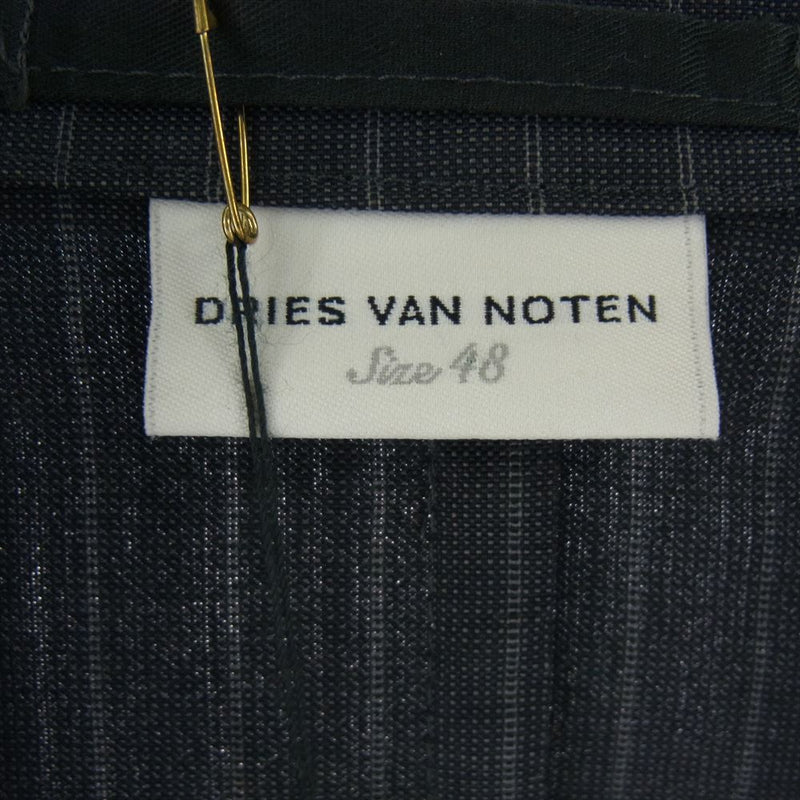 DRIES VAN NOTEN ドリスヴァンノッテン BIARRITZ 5173 DESB M.W JACKET ピークドラペル ストライプ テーラード ジャケット ダークグレー系【中古】