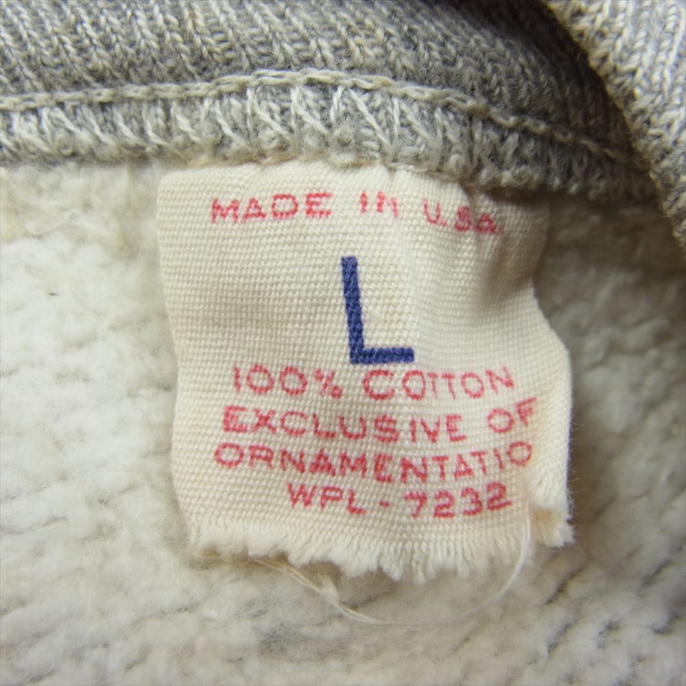 ラッセルアスレチック ヴィンテージ 60s サイズタグ前期 前V カットオフ 半袖 スウェット グレー系 L【中古】