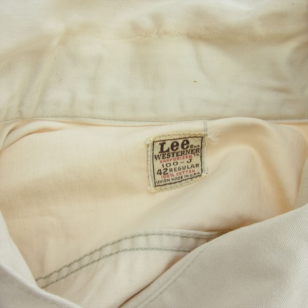 Lee リー ヴィンテージ 60s Rマークのみ 100-J  Westerner ウエスターナー オフホワイト系 42【中古】