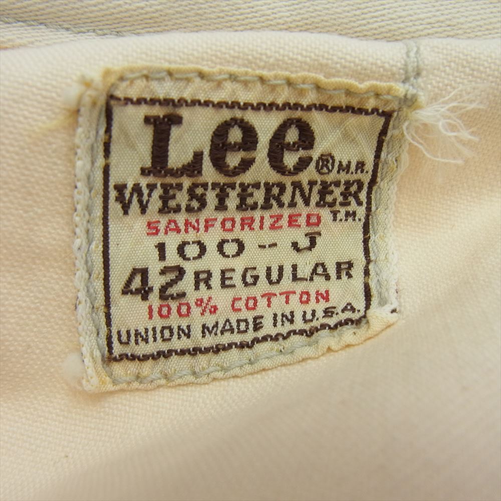 Lee リー ヴィンテージ 60s Rマークのみ 100-J  Westerner ウエスターナー オフホワイト系 42【中古】