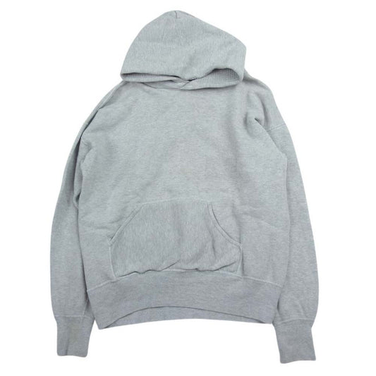 ヴィンテージ 40s 50s フード裏のみワッフル サーマル スウェット パーカー グレー系【中古】