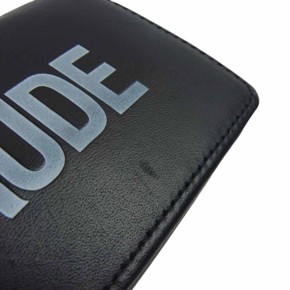 RUDE GALLERY ルードギャラリー RUDE ロゴ プリント コンパクト ウォレット ミニ 財布 ブラック系【中古】