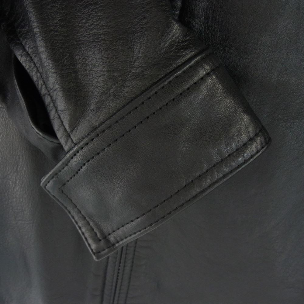 WACKO MARIA ワコマリア 09AW 09AW-LEA-03 カウレザー 牛革 シングル ライダースジャケット ブラック系 S【中古】