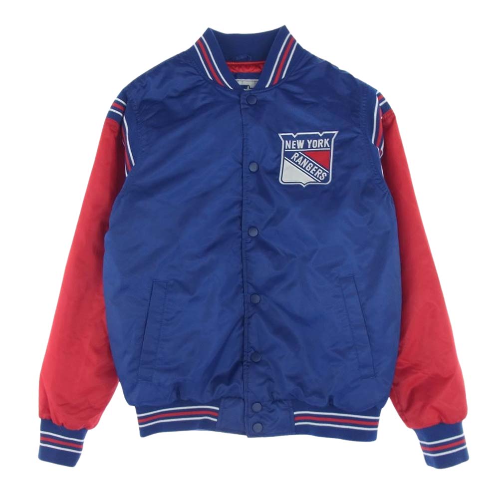 スターター NHL NEW YORK RANGERS ナイロン スタジアム ジャンパー  ブルー系【中古】