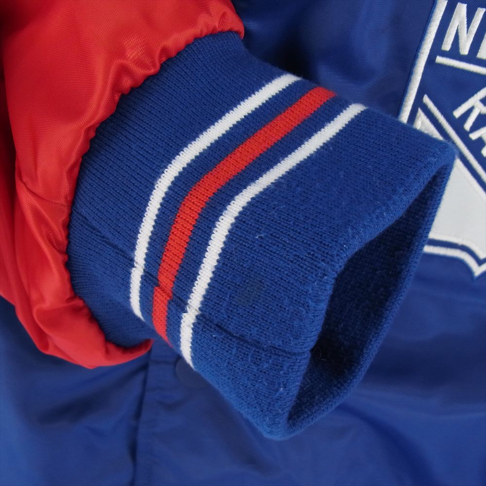 スターター NHL NEW YORK RANGERS ナイロン スタジアム ジャンパー  ブルー系【中古】