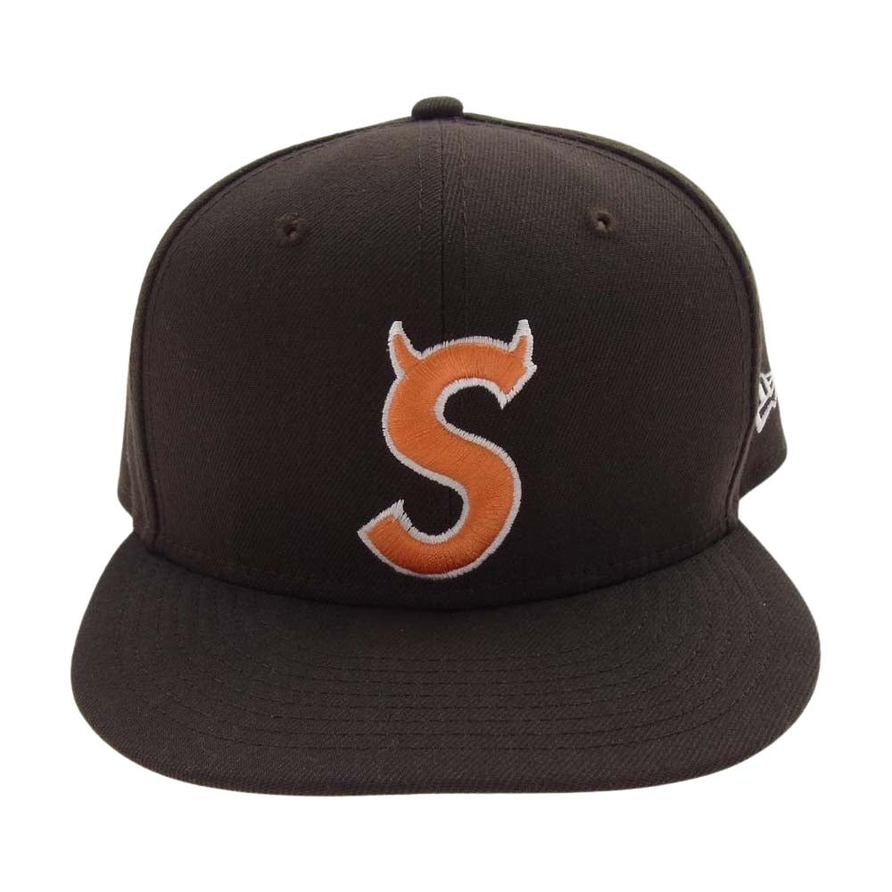 Supreme シュプリーム 22AW S Logo New Era Cap Sロゴ ニューエラ ツノ 角 キャップ 帽子  ブラウン系 58.7cm【中古】