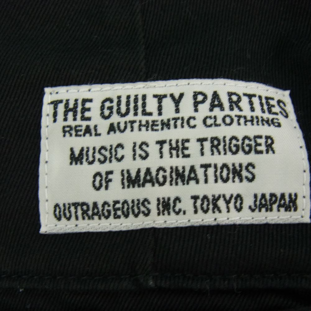 WACKO MARIA ワコマリア 23SS DOUBLE PLEATED CHINO TROUSERS 2タック トラウザーズ パンツ ブラック系 L【中古】