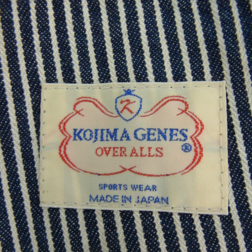 児島ジーンズ デニム マルチ ストライプ ヒッコリー ペインター ワーク パンツ インディゴブルー系 32【中古】