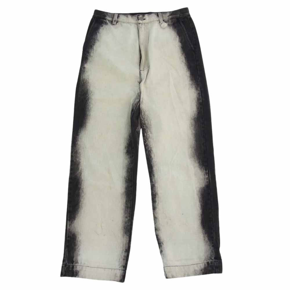 ザンダーゾウ ブリーチ ストレート デニム パンツ ブラック系 グレー系 46【中古】