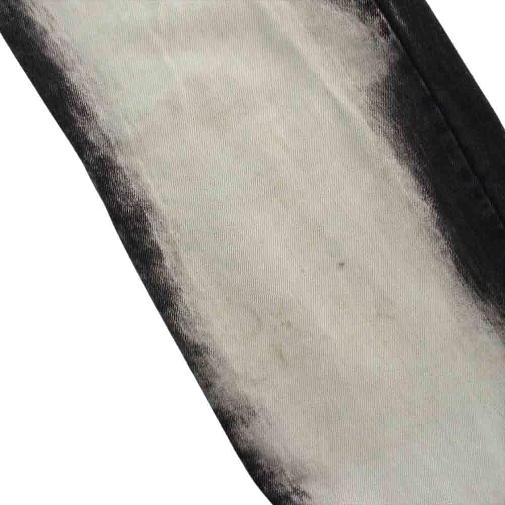 ザンダーゾウ ブリーチ ストレート デニム パンツ ブラック系 グレー系 46【中古】